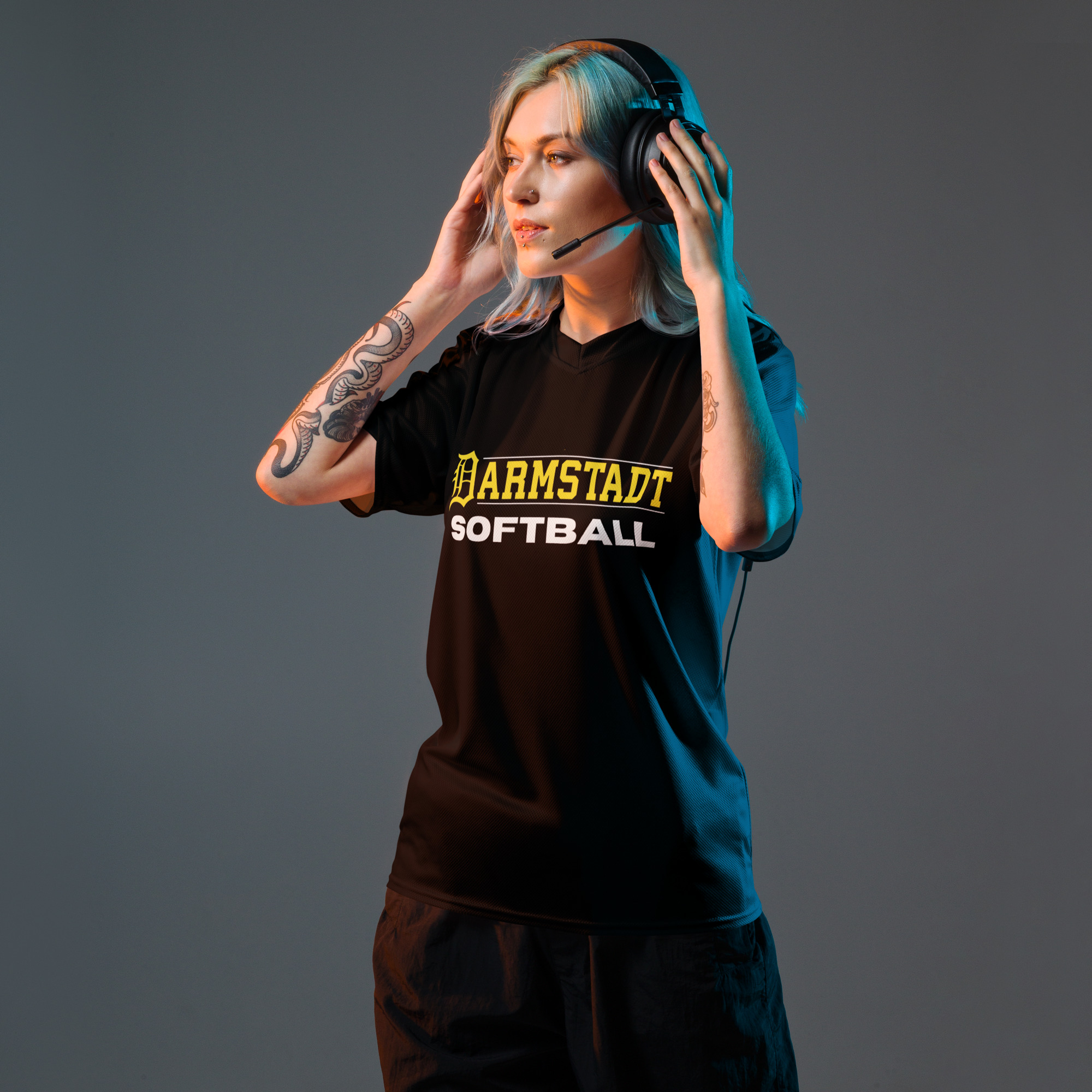 Unisex-Shirt mit Allover-Druck Softball – Bild 3