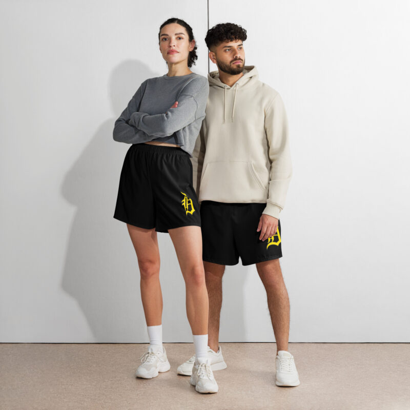 Lange Unisex Sport-Shorts mit Allover-Druck – Bild 2